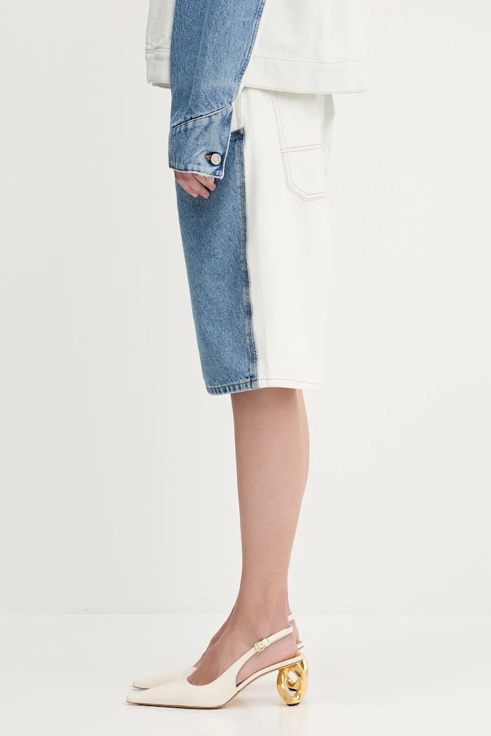 Džínové šortky Aries Patchwork Western Carpenter Shorts modrá AR3030503.
