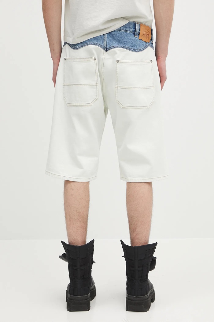 Džínové šortky Aries Patchwork Western Carpenter Shorts AR3030503. modrá