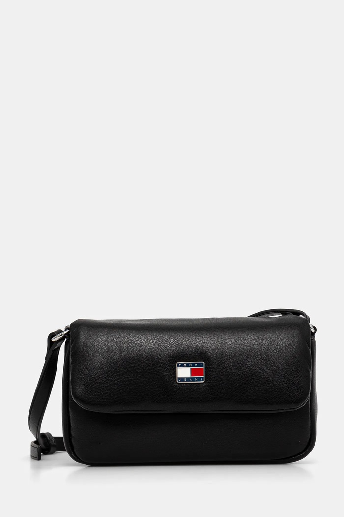 Kabelka Tommy Jeans hladký černá AW0AW16978