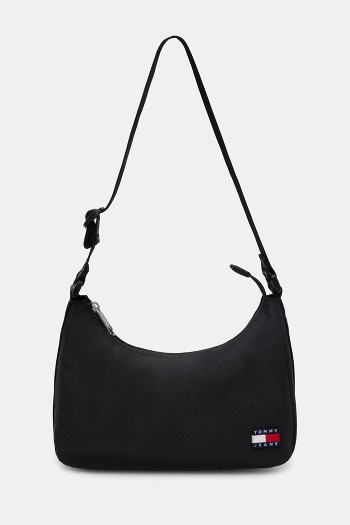 Kabelka Tommy Jeans hladký černá AW0AW16958