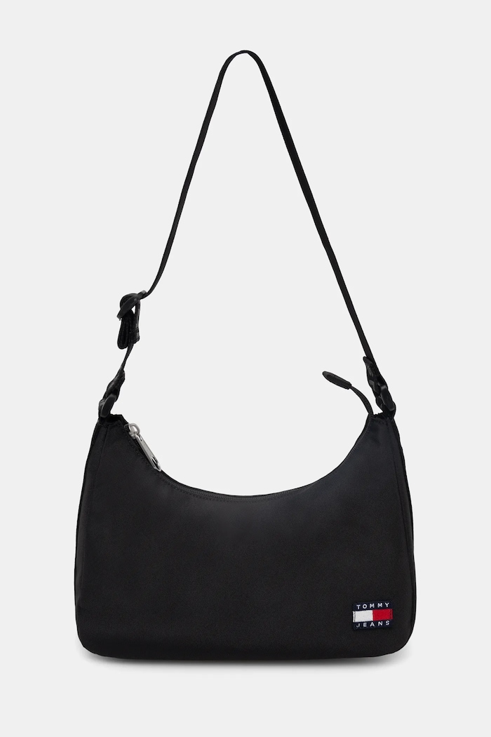 Kabelka Tommy Jeans hladký černá AW0AW16958