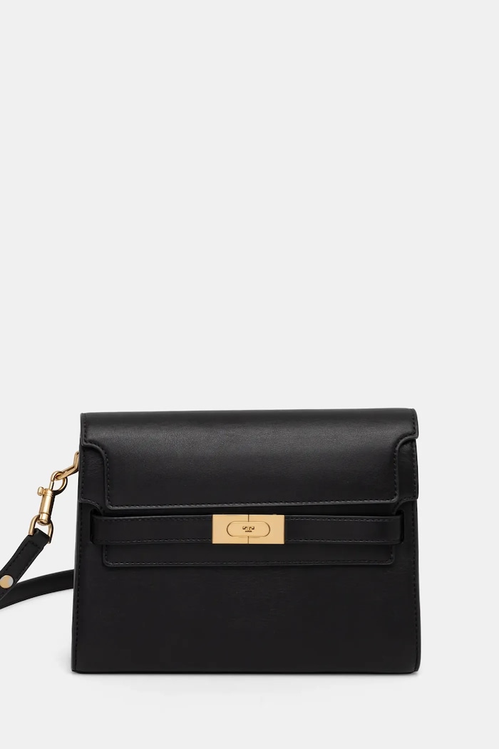 Kožená kabelka Tory Burch Lee Radziwill přírodní kůže černá 158720.001
