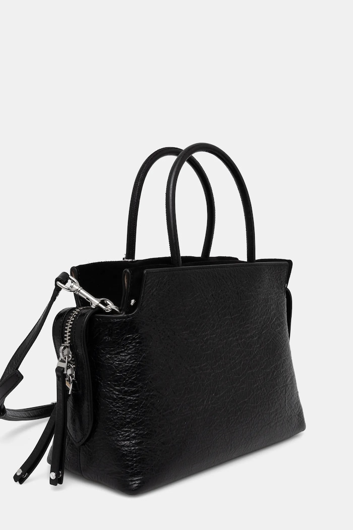 Δερμάτινη τσάντα Tory Burch Mercer 165150.001 μαύρο SS25