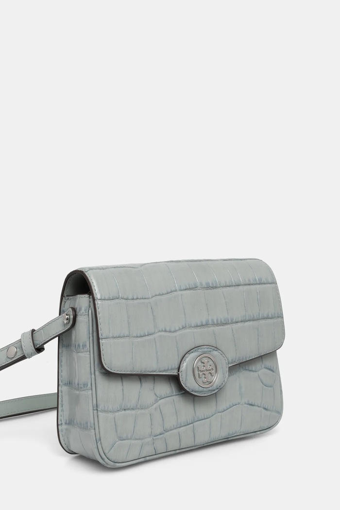 Tory Burch poseta de piele Robinson 165371.400 albastru SS25