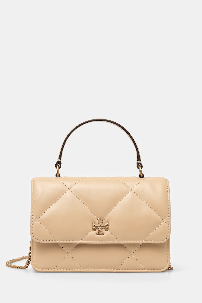 Tory Burch torebka Kira nie mieści A4 beżowy 162143.700