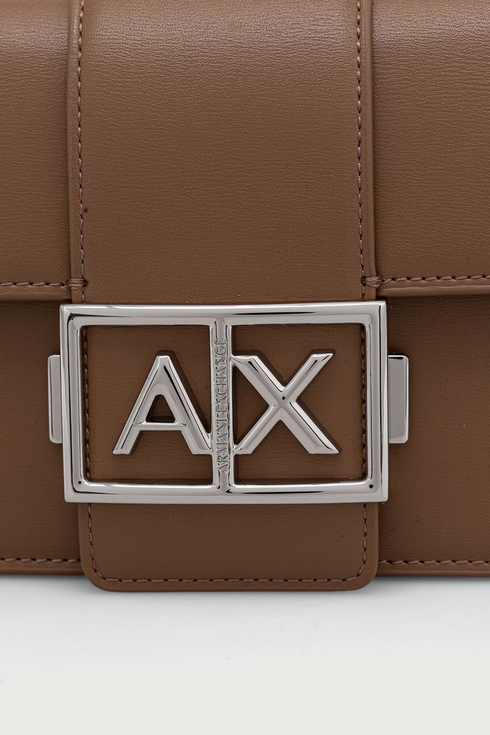 Geantă poștaș pentru femei cu imitație de piele Armani Exchange XW000071.AF12039 bej
