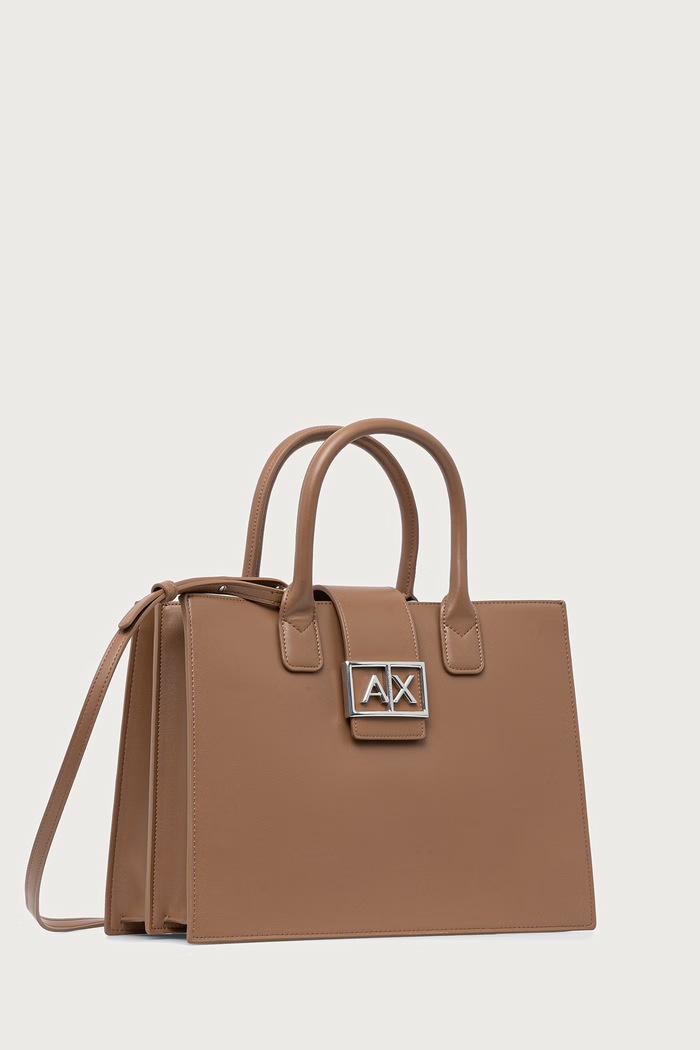 Armani Exchange kabelka typu shopper dámska z imitácie kože XW000305.AF12039 béžová AA00