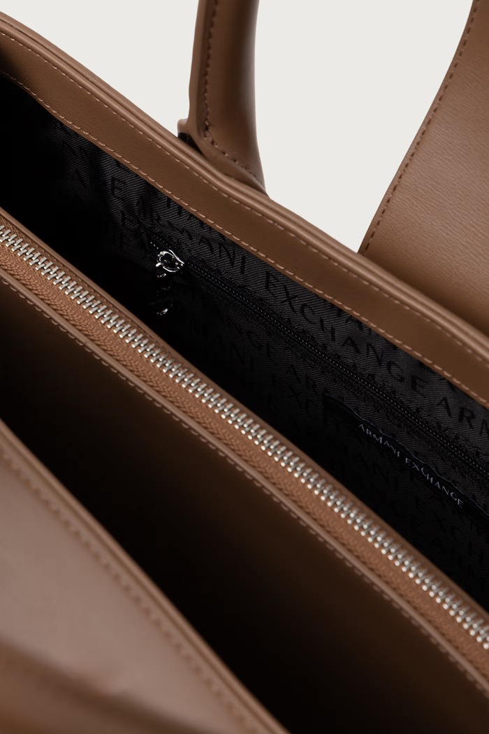 Armani Exchange kabelka typu shopper dámska z imitácie kože XW000305.AF12039 béžová