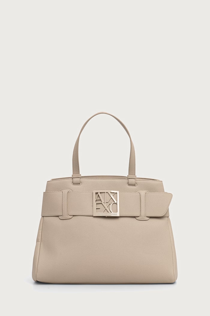 Armani Exchange shopper torba ženska iz umetnega usnja bež XW000284.AF11902