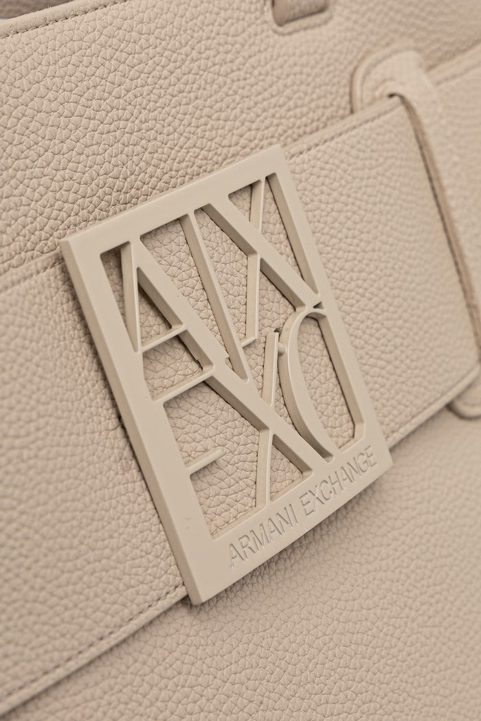 Armani Exchange shopper torba ženska iz umetnega usnja bež XW000284.AF11902