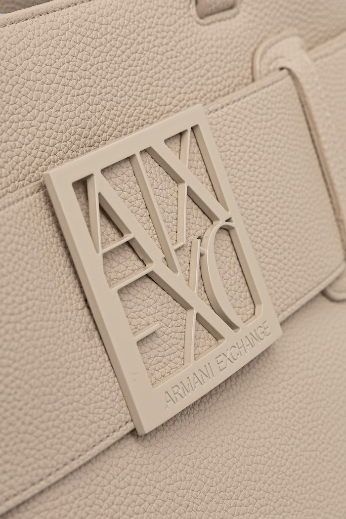 Armani Exchange shopper torba ženska iz umetnega usnja bež XW000284.AF11902