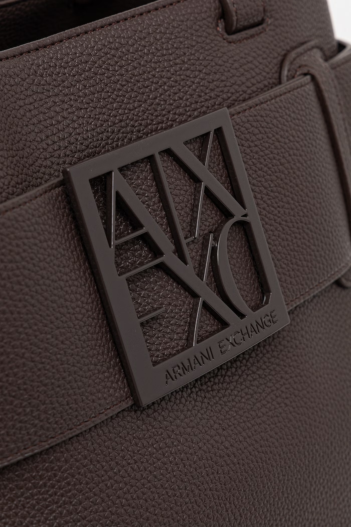 Armani Exchange torebka shopper damska z imitacji skóry brązowy XW000284.AF11902
