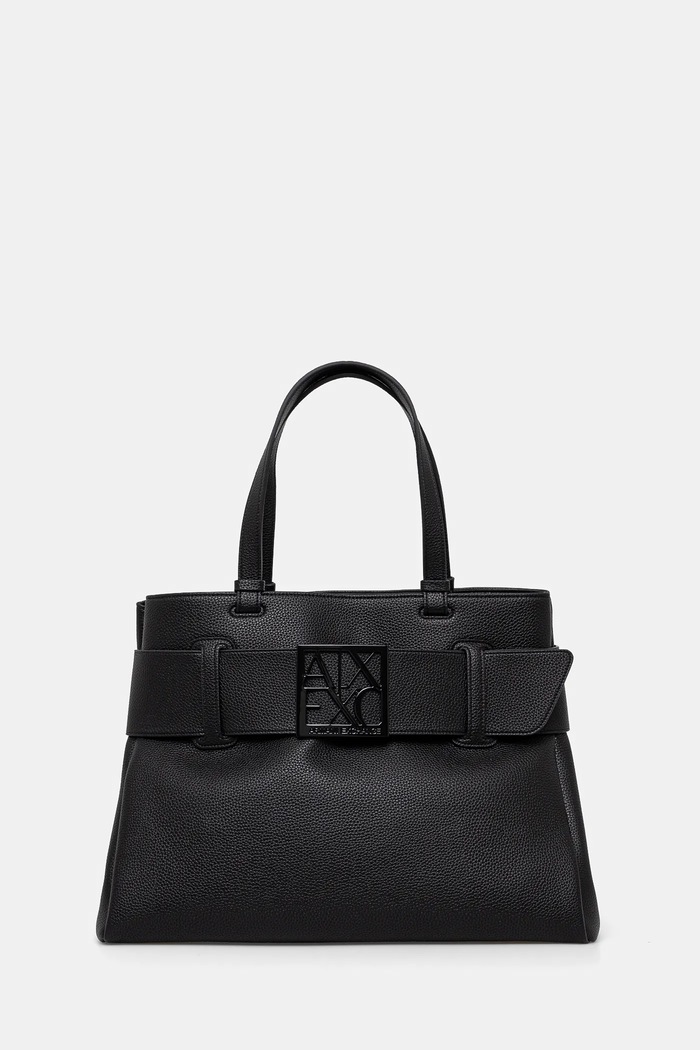Armani Exchange kabelka typu shopper dámska z imitácie kože jednofarebný čierna XW000284.AF11902