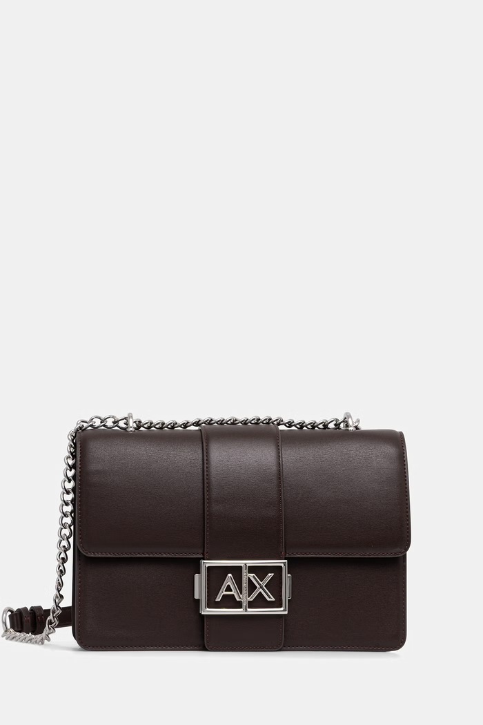Armani Exchange torebka crossbody damska z imitacji skóry brązowy XW000070.AF12039