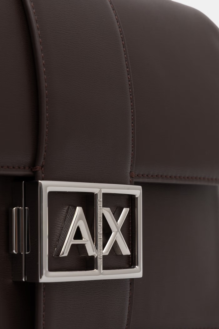 Armani Exchange torebka crossbody damska z imitacji skóry brązowy XW000070.AF12039