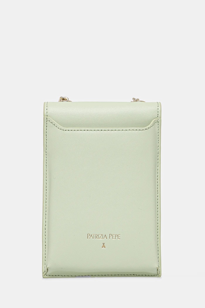 Accesorii Patrizia Pepe poseta de piele 2Q0007.L061 verde