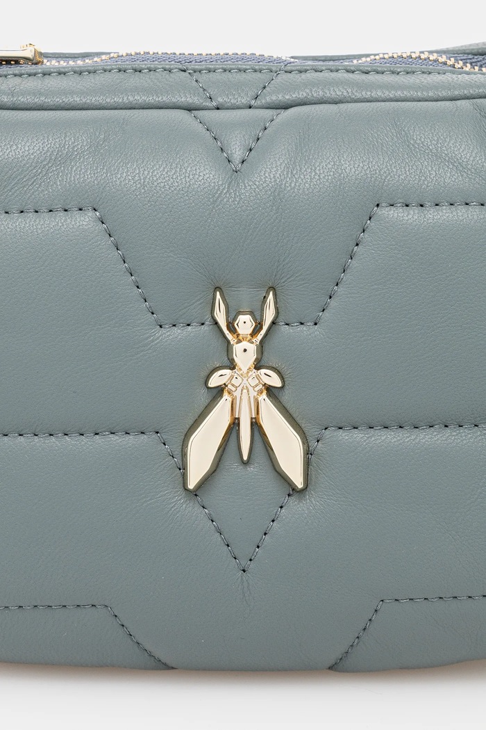 Kožená kabelka Patrizia Pepe zelená 8B0223.L006