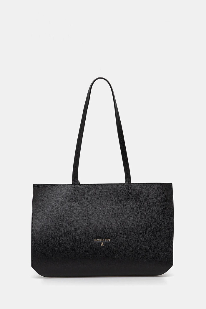 Patrizia Pepe borsa a mano in pelle pelle fiore nero 8B0236.L001