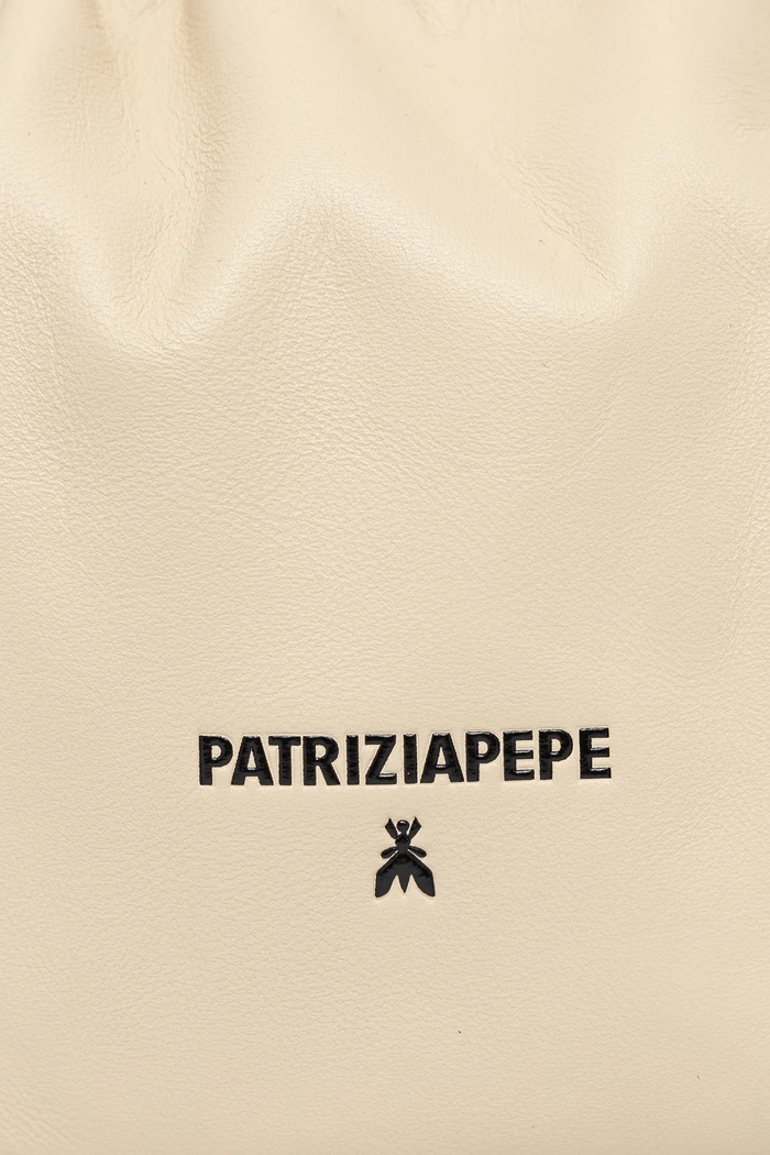 Kožená kabelka Patrizia Pepe béžová 8B0251.L147
