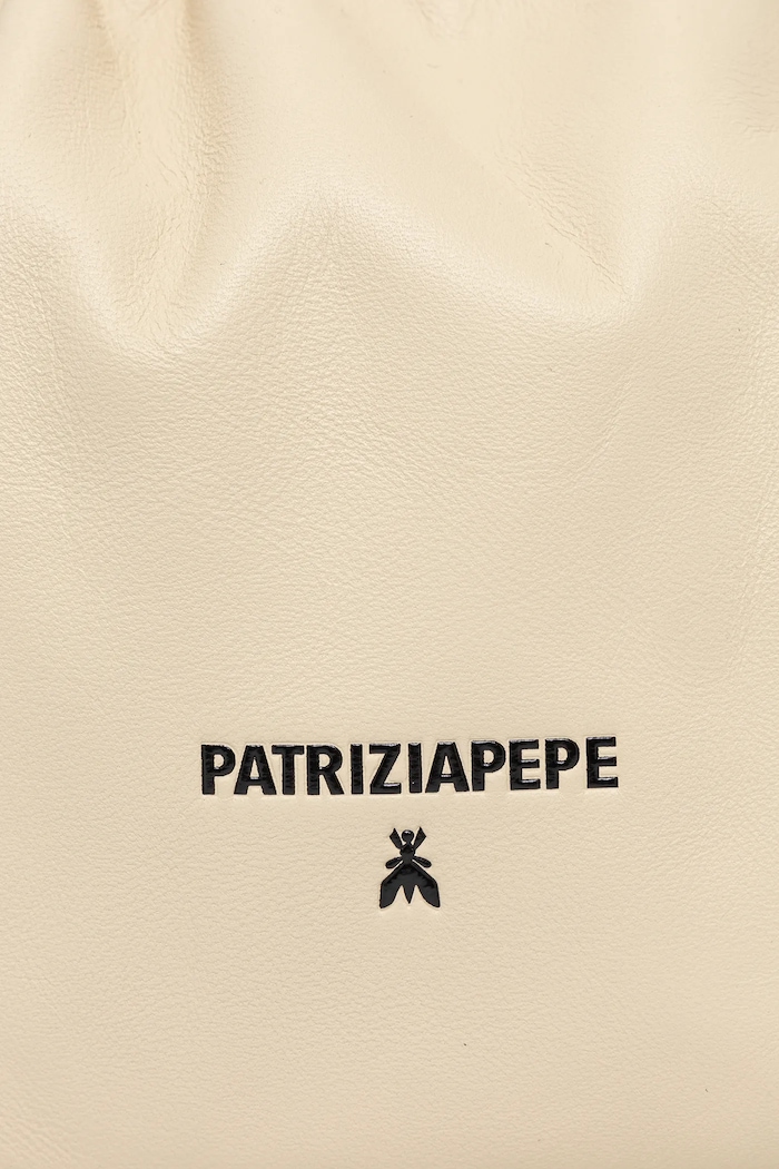 Kožená kabelka Patrizia Pepe béžová 8B0251.L147