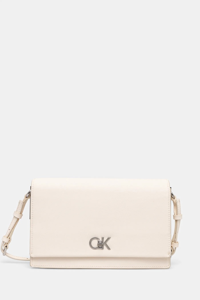 Kabelka Calvin Klein jednofarebný béžová K60K612807