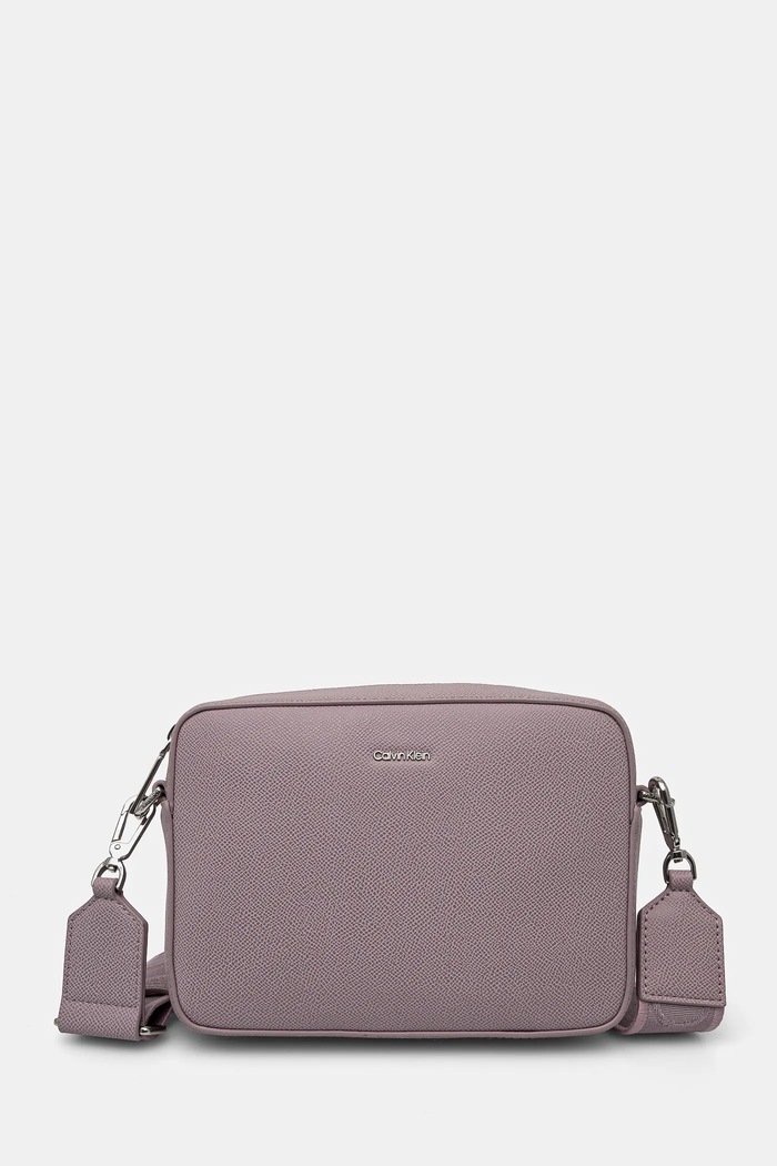Kabelka Calvin Klein hladký fialová K60K613084