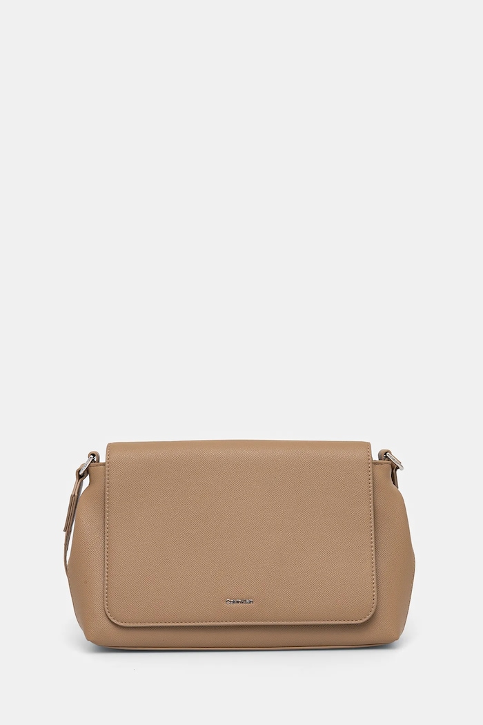 Calvin Klein torebka nie mieści A4 beżowy K60K613085