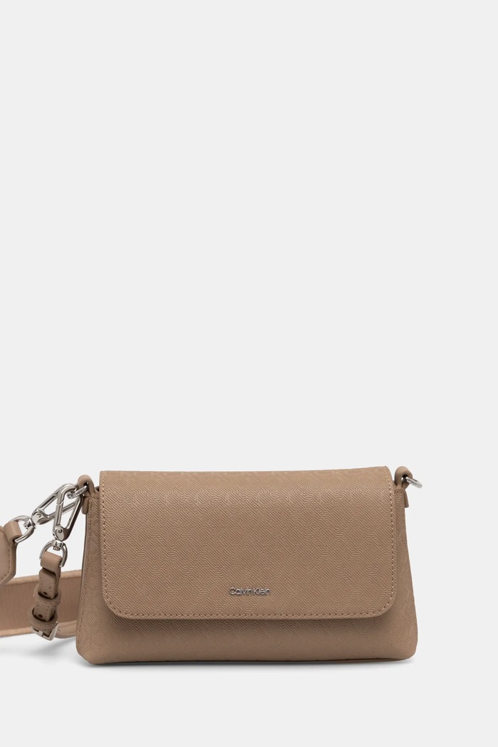Τσάντα Calvin Klein απομίμηση λείου δέρματος μπεζ K60K613088