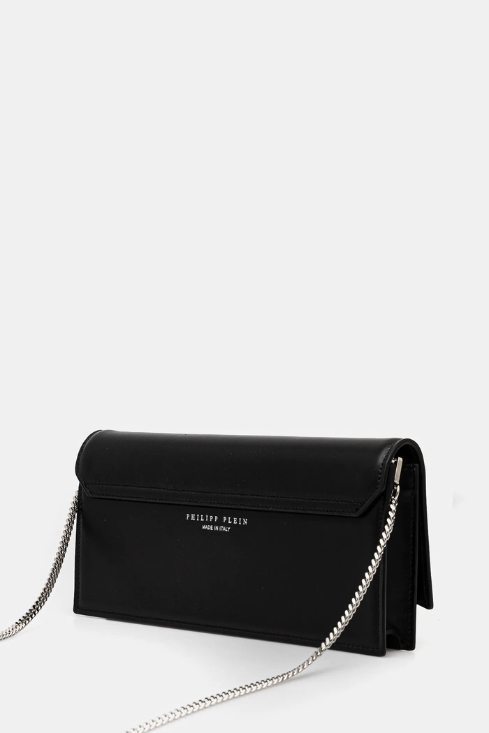Doplnky Kožená listová kabelka Philipp Plein SAEA.WBA2020.PLE075N čierna