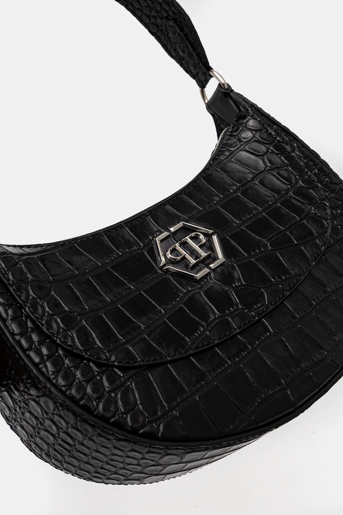 Doplnky Kožená kabelka Philipp Plein SAEA.WBA2064.PLE010N čierna