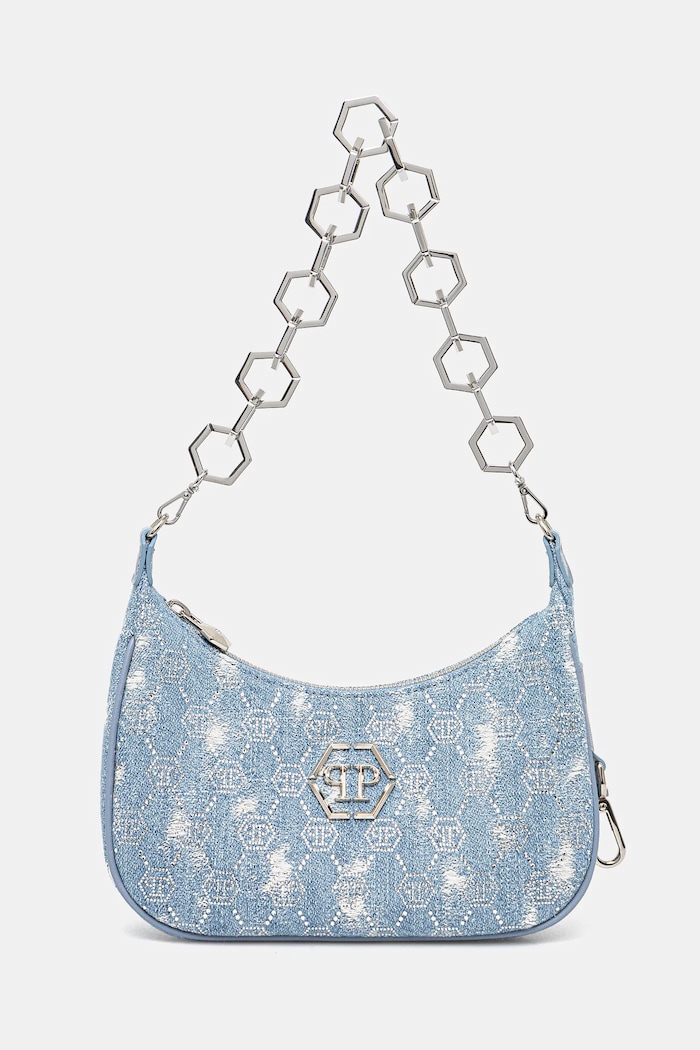 Philipp Plein geantă nu incape in A4 albastru SAEA.WBA2083.PDE004N