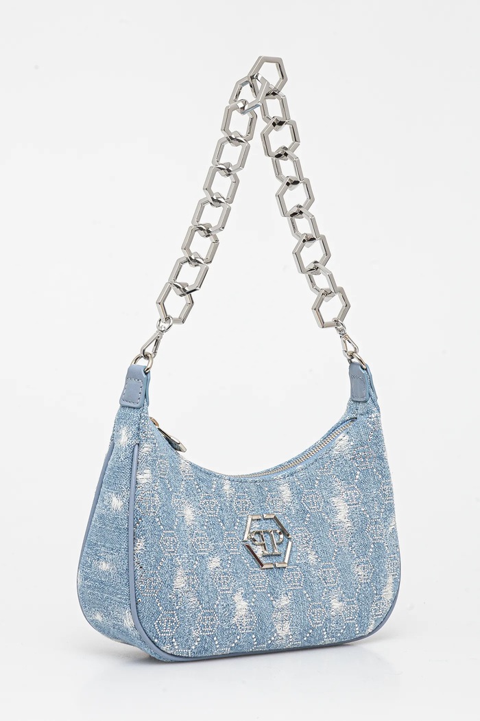 Philipp Plein geantă SAEA.WBA2083.PDE004N albastru SS25