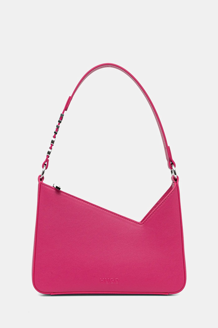 Kabelka HUGO Mel Shoulder Bag imitácia kože ružová 50536988