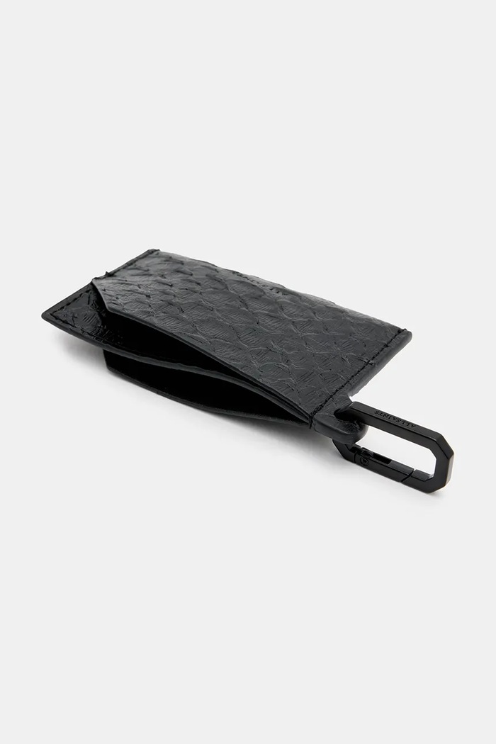 Usnjena denarnica AllSaints HEX SNAKE W381XB črna