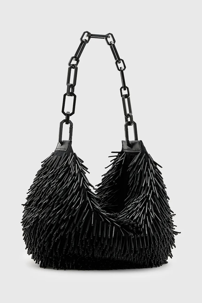 Torba AllSaints MADEA CHAIN W399XB crna SS25