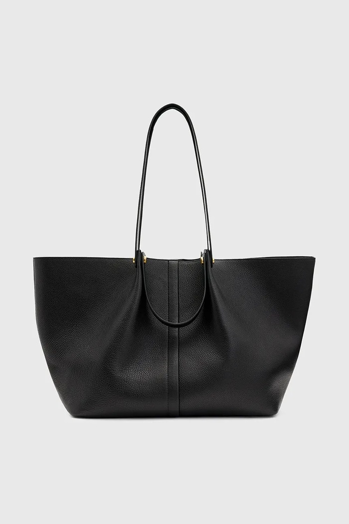 Kožená kabelka AllSaints ALLINGTON přírodní kůže černá W452XB