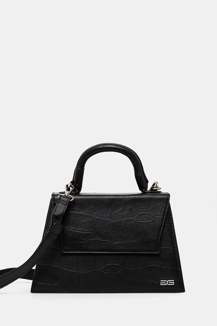 Gestuz poseta de piele uni negru 10909947