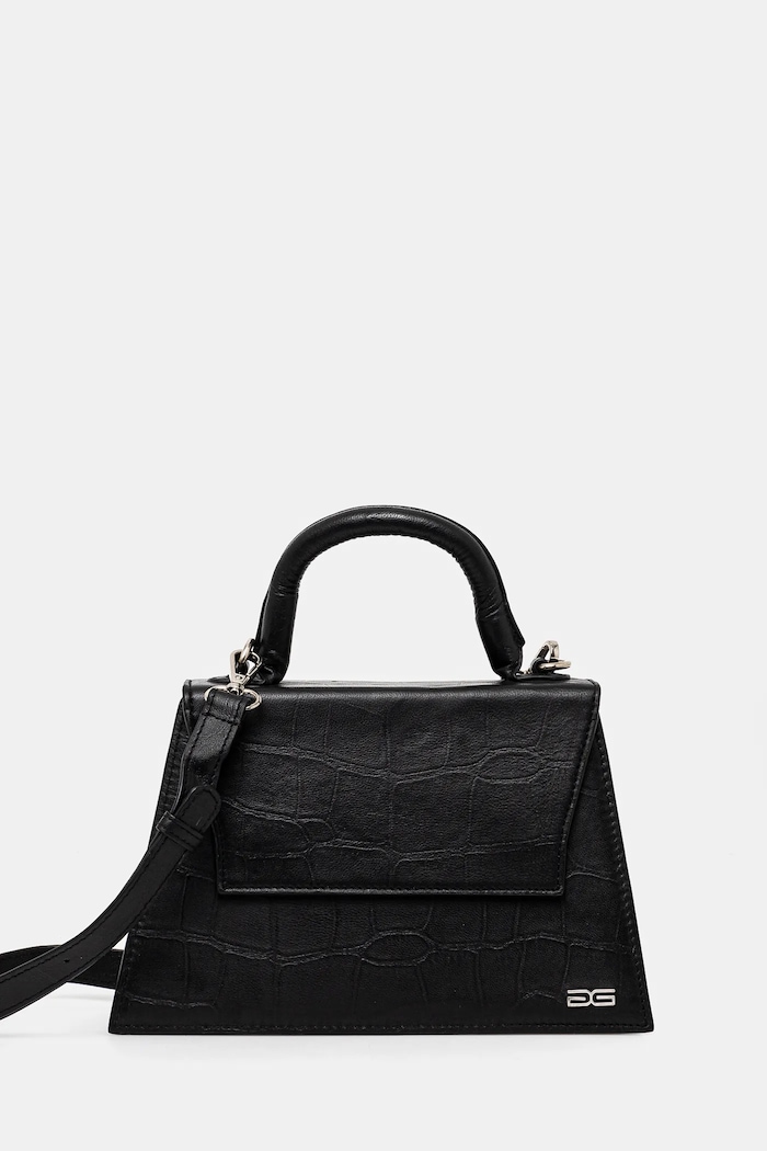 Gestuz poseta de piele uni negru 10909947