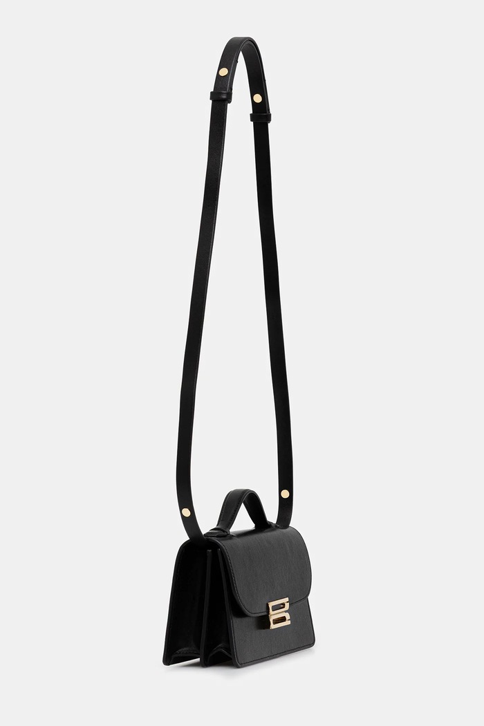 Kožená kabelka Victoria Beckham B424AAC005976A čierna AW25