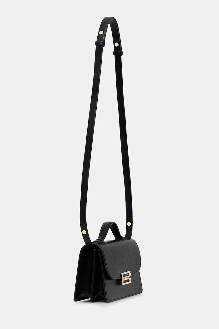 Kožená kabelka Victoria Beckham B424AAC005976A čierna AW25