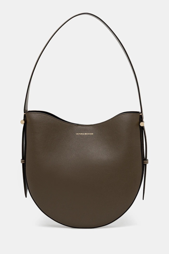 Кожена чанта Victoria Beckham гладка кожа зелен B125AAC006190A