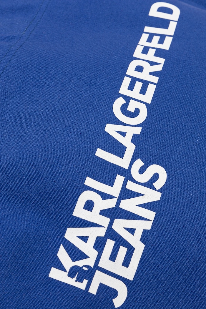 Karl Lagerfeld Jeans τσάντα βαμβακερή μπλε A1W50002