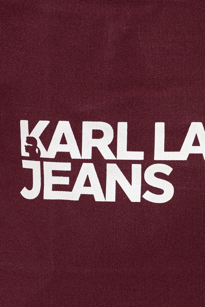 Geantă din bumbac Karl Lagerfeld Jeans A1W50002 burgundia