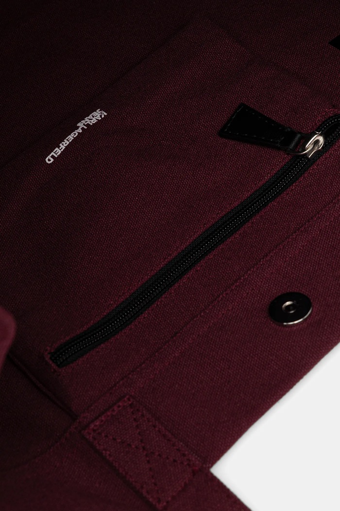 Geantă din bumbac Karl Lagerfeld Jeans burgundia A1W50002