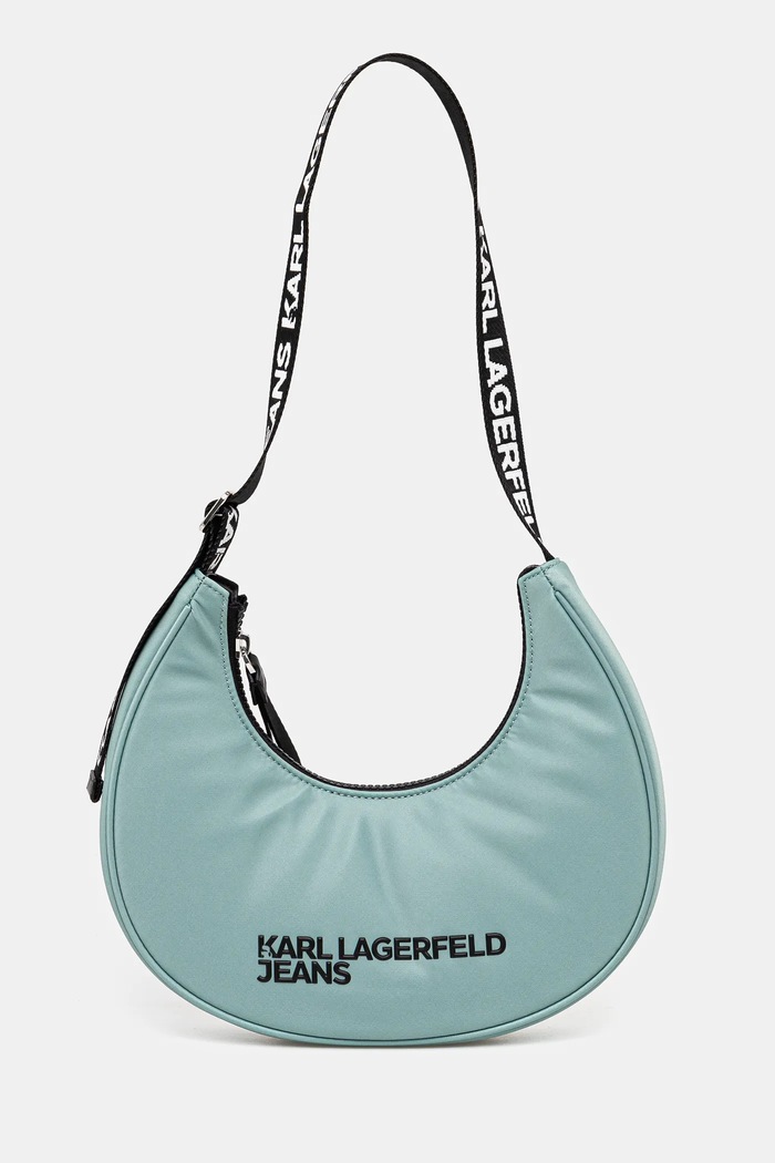 Kabelka Karl Lagerfeld Jeans potlač tyrkysová A1W30231