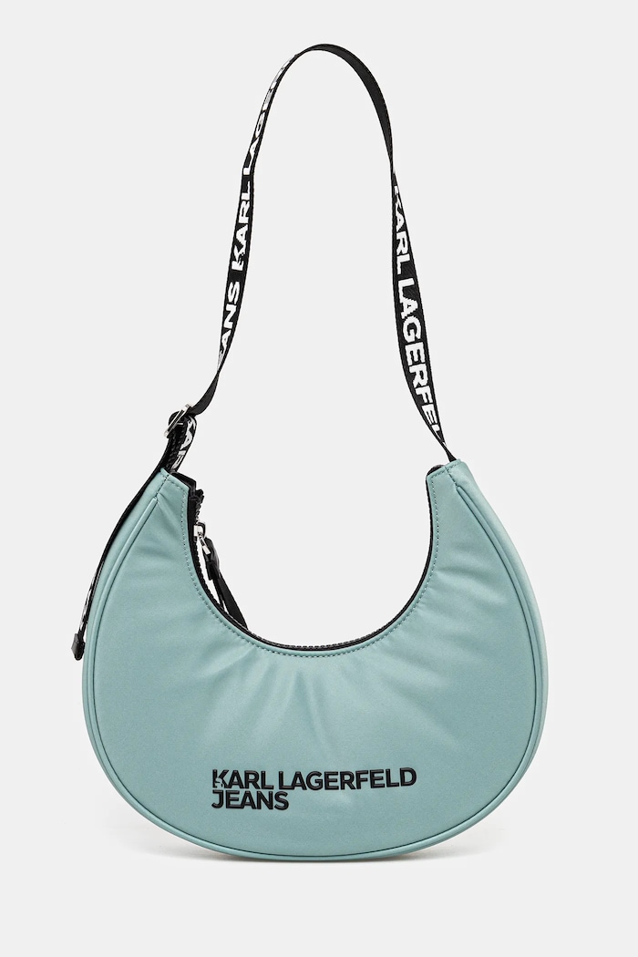 Kabelka Karl Lagerfeld Jeans potlač tyrkysová A1W30231