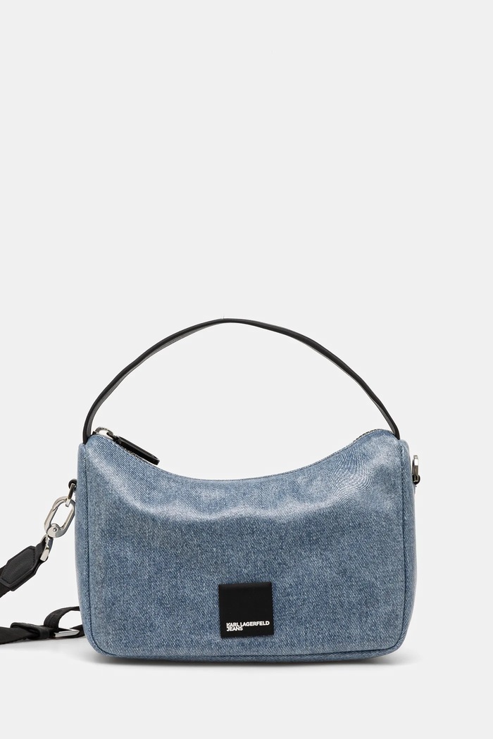 Kabelka Karl Lagerfeld Jeans vzorovaný modrá A1W30263