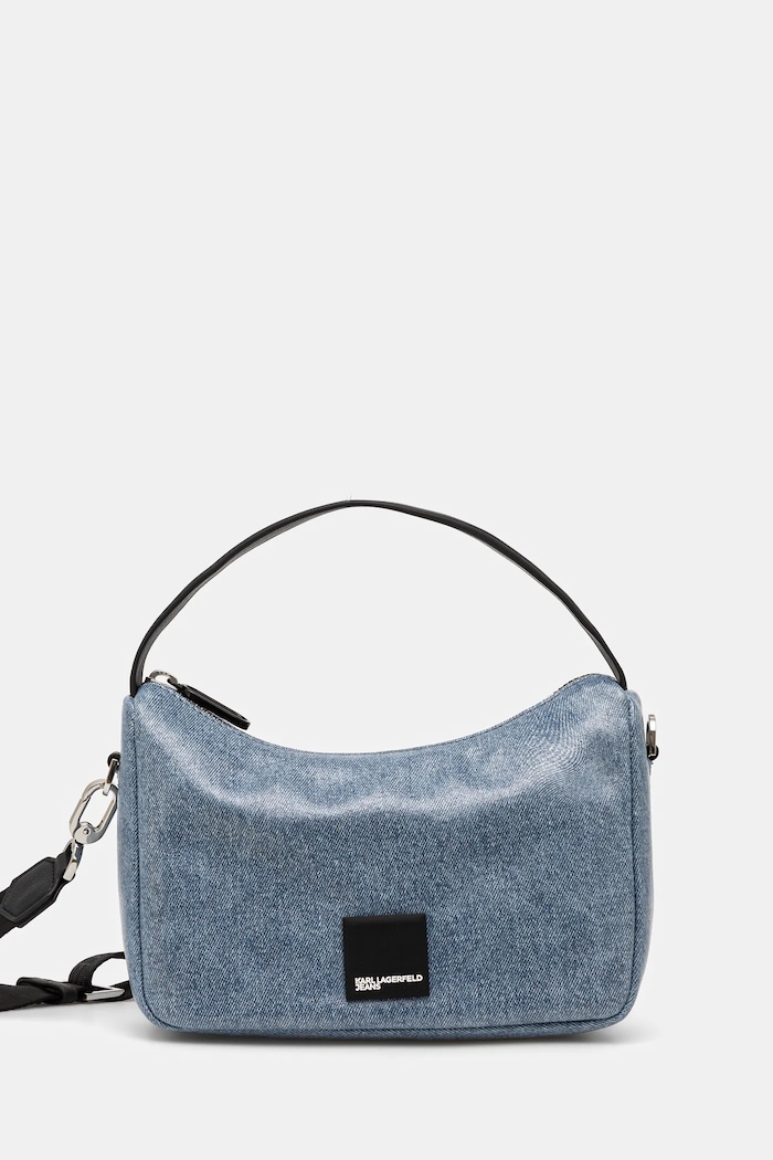 Kabelka Karl Lagerfeld Jeans vzorovaný modrá A1W30263