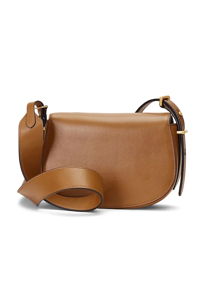 Kožená kabelka Polo Ralph Lauren 428891391 béžová SS25