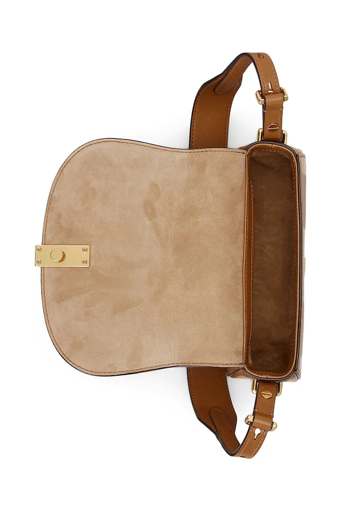 Kožená kabelka Polo Ralph Lauren béžová 428891391